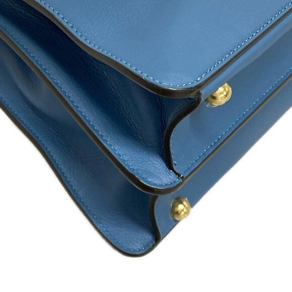 Auth FENDI Peekaboo I See U Medium 8BN321-A6V3 Light Blue Nappa Leather - Picture 4 of 16